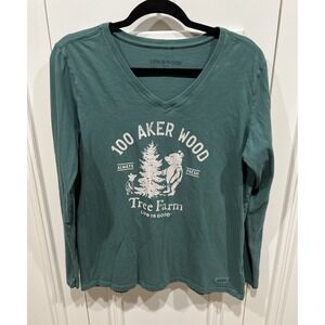 Life‎ Is Good 100 Aker Winnie The Pooh Long Sleeve T Shirt Green Crusher Piglet